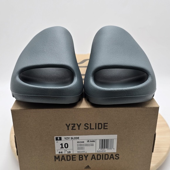 Adidas YZY Slide Sandals Mens Size 10 Blue Slate Marine Slip On Shoes ID2349 New main image 7